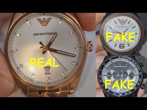 emporio armani watch original vs fake